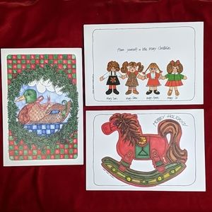 🎄☃️Vintage Watercolor Christmas/Holiday Cards☃️🎄